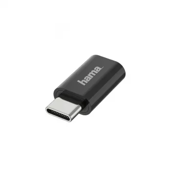 Adapter Hama 00200310 Micro-USB naar USB-C zwart
