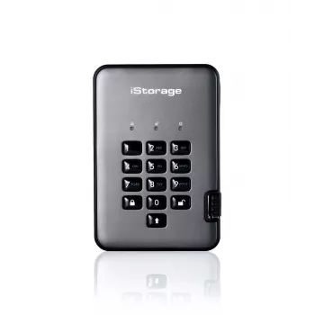 iStorage diskAshur PRO² HDD 4 TB | Veilige draagbare harde schijf | FIPS 140-2 Level 2, NCSC CPA, NLNCSA BSPA & NATO Restricted | AES-XTS 256-bit hardwareversleuteling | PIN-beveiligd | Besturingssysteem- en platformonafhankelijk | AVG-, TAA-conform | Bescherming tegen brute-force-aanvallen | Stof-/waterbestendig