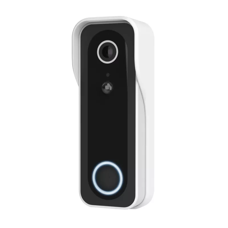 Videodeurbel TRUST DOORCAM-3000, 3 MP, Wi‑Fi 2.4 GHz, MicroSD tot 256 GB, batterij/USB, zwart/wit