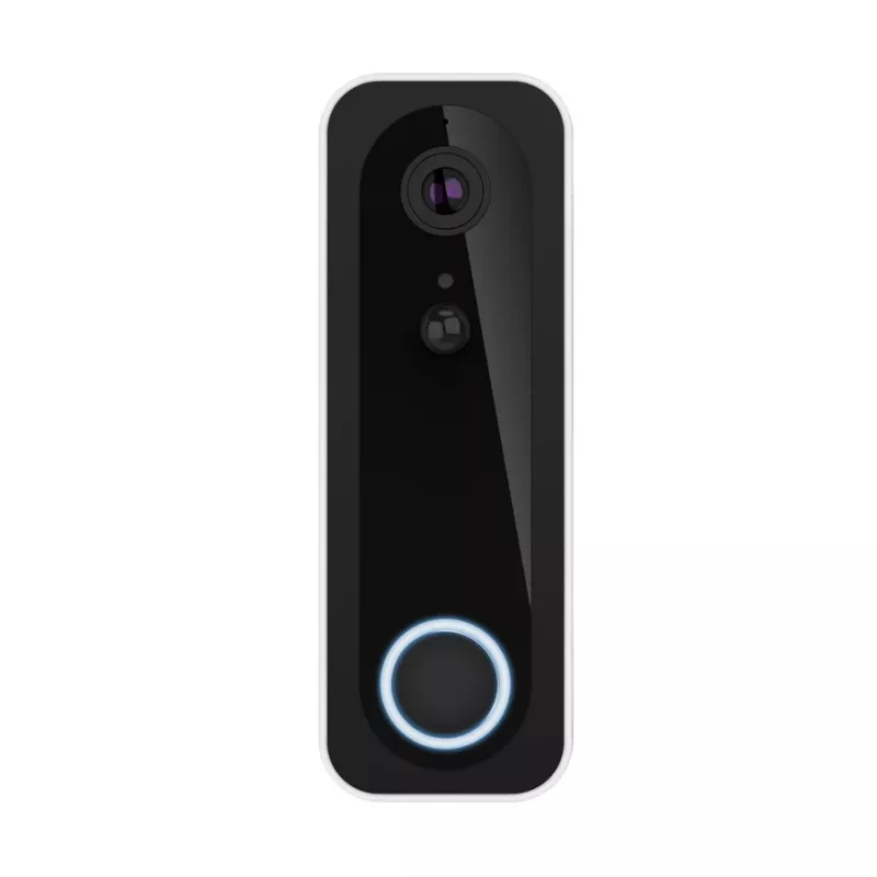 Videodeurbel TRUST DOORCAM-3000, 3 MP, Wi‑Fi 2.4 GHz, MicroSD tot 256 GB, batterij/USB, zwart/wit