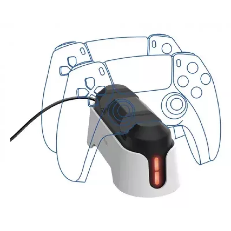 Oplaadstation Trust GXT 228 Dual voor PlayStation 5 zwart wit