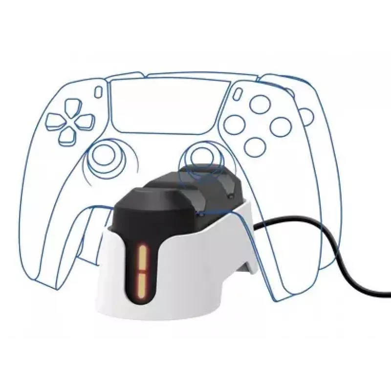 Oplaadstation Trust GXT 228 Dual voor PlayStation 5 zwart wit