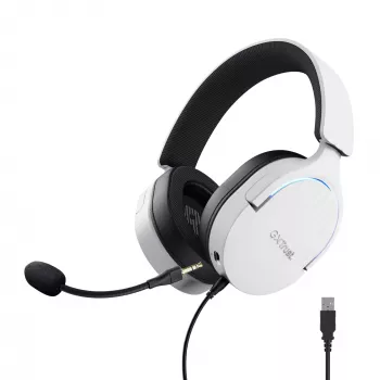 Trust GXT 490 FAYZO headset, bedraad, hoofdband, motor, USB Type-A, zwart, wit