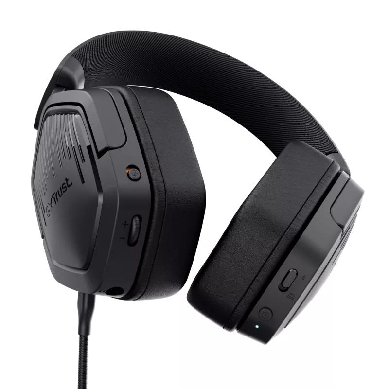 Trust GXT 493 Carus headset bedraad & draadloos hoofdband, helm gaming USB Type-C / USB Type-A Bluetooth zwart