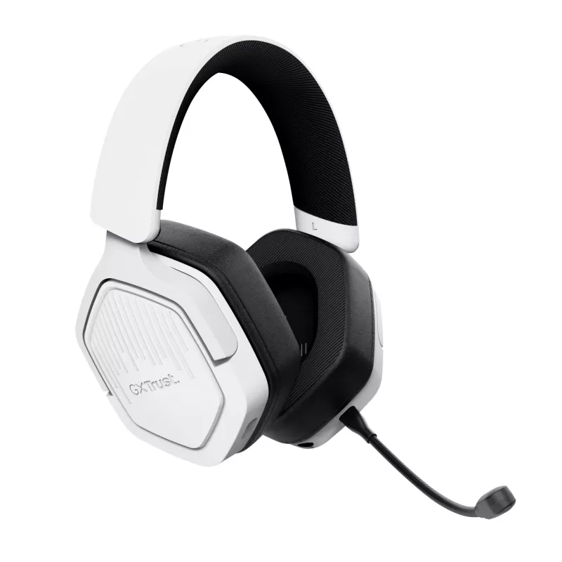 Trust GXT 493W Carus headset bedraad & draadloos hoofdband, helm gaming USB Type-C / USB Type-A Bluetooth wit