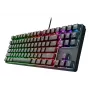 Mechanisch gaming-toetsenbord TRUST 26135, 80% 87 toetsen, QWERTZ Duits layout, USB bedraad, zwart, 1,8 m kabel