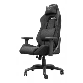 Universele gaming-stoel TRUST GXT 723 — gevoerd zitvlak, max. belasting 150 kg, 710×750 mm, hoogte tot 134 cm, grijs