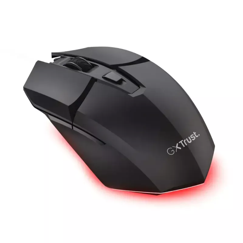 Gaming-muis TRUST GXT 122 Felox+ — rechtshandig, optisch, RF Wireless + Bluetooth, 10000 DPI, 7 toetsen, multi-LED, zwart