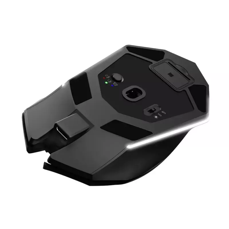Gaming-muis TRUST GXT 122 Felox+ — rechtshandig, optisch, RF Wireless + Bluetooth, 10000 DPI, 7 toetsen, multi-LED, zwart