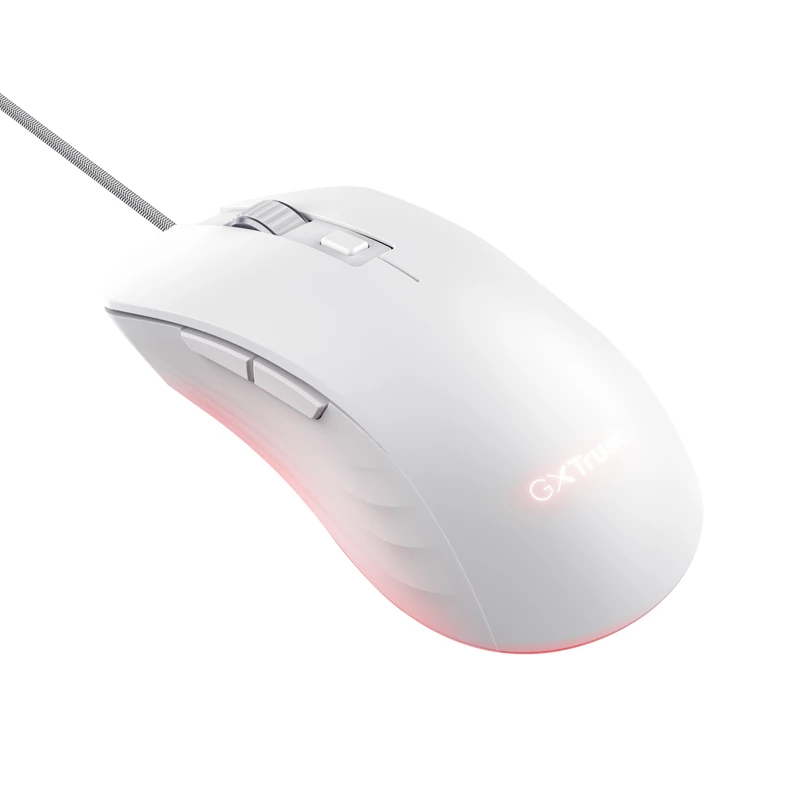 Trust GXT924W YBAR+ muis gaming rechtshandig USB Type-A optisch 25600 DPI
