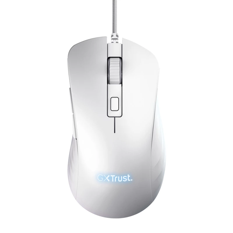 Trust GXT924W YBAR+ muis gaming rechtshandig USB Type-A optisch 25600 DPI