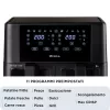 Ariete 4631 Double heteluchtfriteuse 9L, 2400W, totale capaciteit 9L, 11 programma's, multifunctioneel, tot 3,6 kg gefrituurde gerechten temperatuur tot 200°C, dubbele mand, zwart
