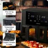 Ariete 4631 Double heteluchtfriteuse 9L, 2400W, totale capaciteit 9L, 11 programma's, multifunctioneel, tot 3,6 kg gefrituurde gerechten temperatuur tot 200°C, dubbele mand, zwart