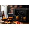 Ariete 4631 Double heteluchtfriteuse 9L, 2400W, totale capaciteit 9L, 11 programma's, multifunctioneel, tot 3,6 kg gefrituurde gerechten temperatuur tot 200°C, dubbele mand, zwart