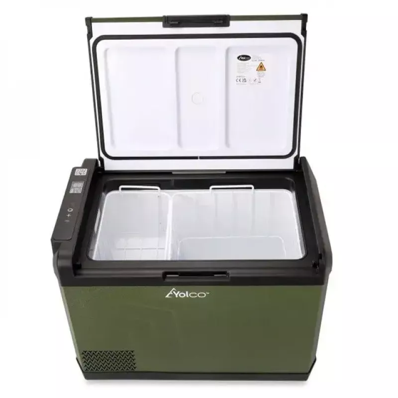 Draagbare compressor-koelkast Yolco GCX47 groen 47L capaciteit energiezuinig