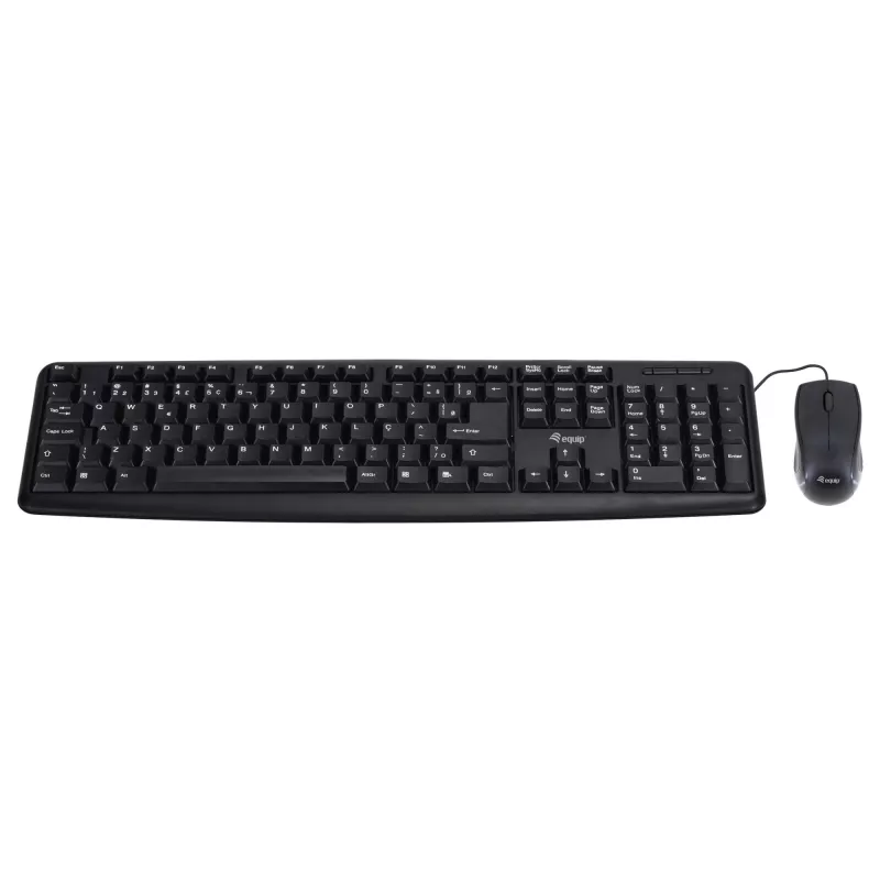 Equip 245201 toetsenbord muis inclusief kantoor USB QWERTY Spaans zwart