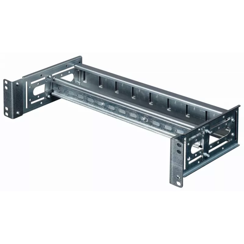 Equip EZR-DIN-4 19-inch DIN-railmodule 2U, RAL 7035