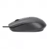 Manhattan Comfort II USB-kabelmuis, zwart, 1000dpi, USB-A, optisch, dubbelhandig, draagbaar/compact, drie knoppen met scrollwiel, drie jaar garantie