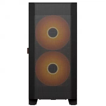 Pc midi-tower behuizing Cougar Airface FLO ARGB, zwart — ondersteunt 2x 180 mm voor, 1x 120 mm achter, 2,5/3,5 inch drives, 240×480×509 mm