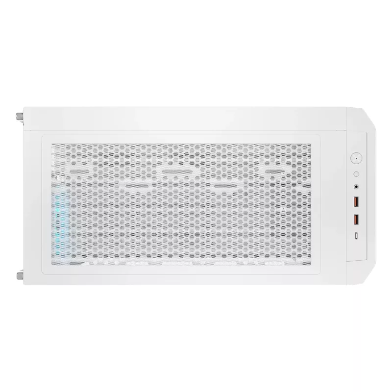 COUGAR pc midi-tower behuizing Airface FLO ARGB wit — 2x180mm voor, 1x120mm achter, ondersteunt 2,5 inch/3,5 inch HDD, 240×480×509 mm