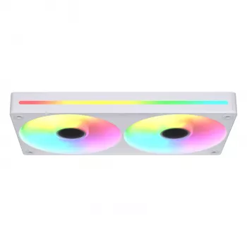 COUGAR Unity240-FB 120 mm ARGB PWM voorventilator (enkel frame, 700–2500 tpm, FDB, 5,4 mmH2O, wit)
