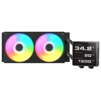 All-in-one CPU-waterkoeling Cougar Poseidon Vistek Pro 240, ARGB, 120-mm-ventilator, 700–2500 RPM, zwart