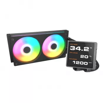 All-in-one CPU-waterkoeling Cougar Poseidon Vistek Pro 240, ARGB, 120-mm-ventilator, 700–2500 RPM, zwart