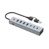 Conceptronic HUBBIES20GP 7-poorts USB 3.0-hub met voeding, 5Gbps, USB-C x 3, USB-A x 4