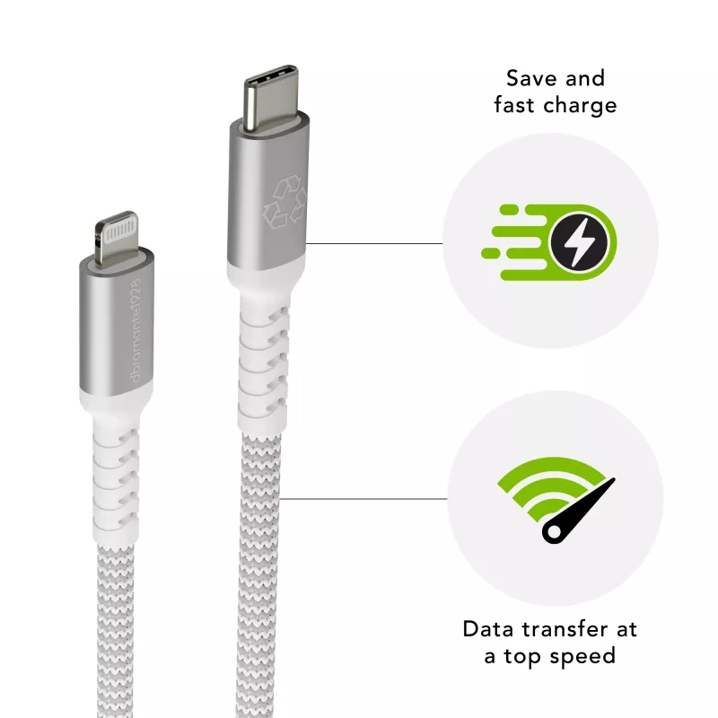 dbramante1928 re-charge Pro – BRD-kabel 2m USB-C naar Lightning -W
