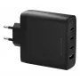 dbramante1928 re-charge IT EU wandlader — 3× USB-C (totaal 140 W) + 1× USB-A, binnen, AC, zwart