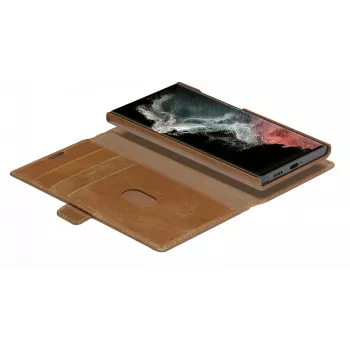 Folio hoes dbramante1928 Lynge voor Samsung Galaxy S22 Ultra, tan, ondersteunt schermen tot 17,3 cm (6,8 inch), tafelstandaard