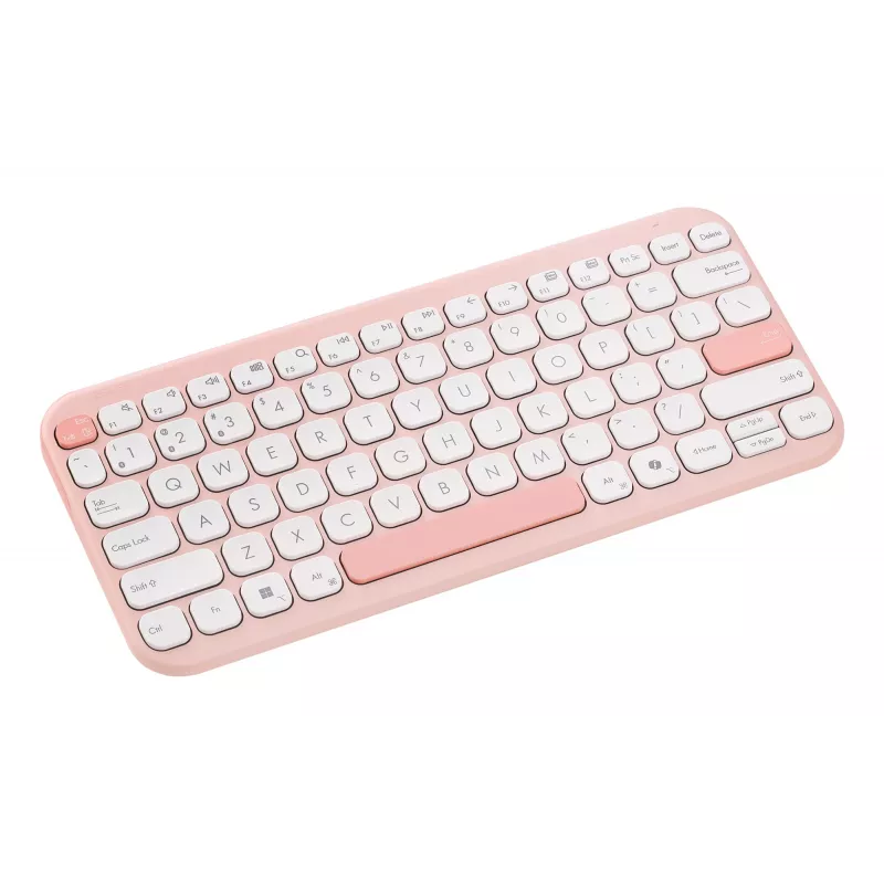 Draadloos ASUS Marshmallow KW100 75%-Bluetooth-toetsenbord — QWERTZ Duits, schaarschakelaars, roze