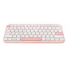 Draadloos ASUS Marshmallow KW100 75%-Bluetooth-toetsenbord — QWERTZ Duits, schaarschakelaars, roze
