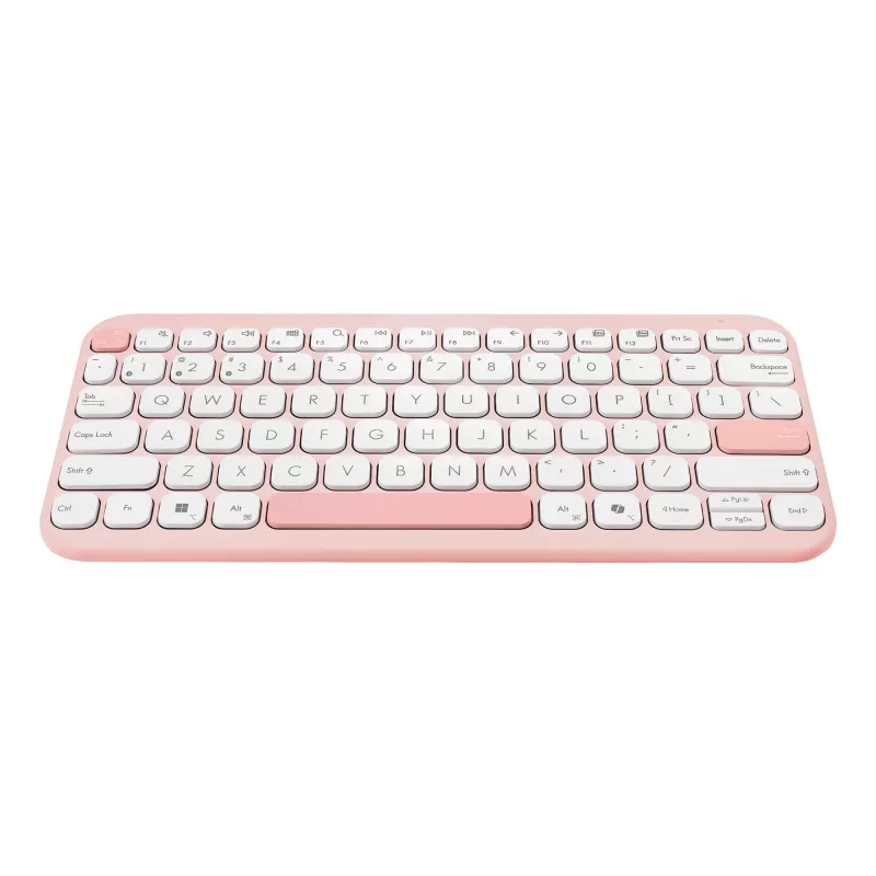 Draadloos ASUS Marshmallow KW100 75%-Bluetooth-toetsenbord — QWERTZ Duits, schaarschakelaars, roze