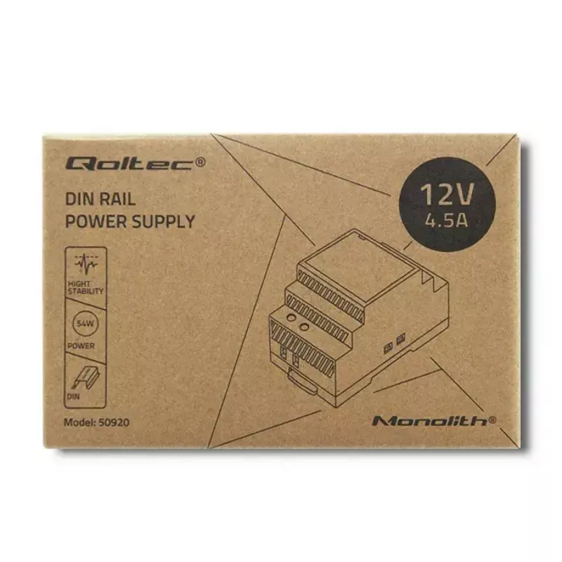 DIN-rail voeding QOLTEC 50920, eenfasig, voor industriële installaties