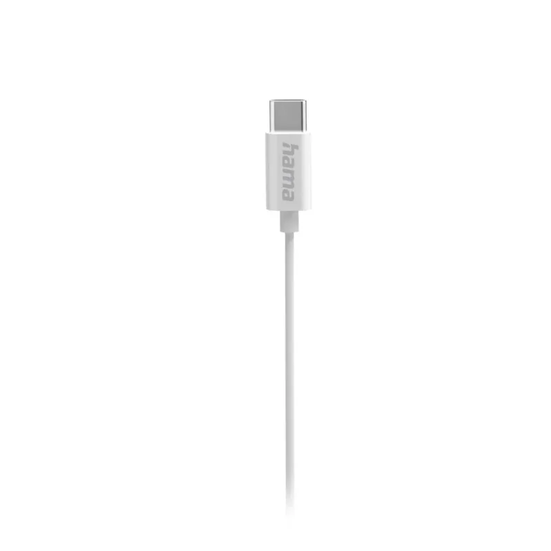 Hama Curly headset bedraad in-ear gesprekken/muziek USB Type-C wit