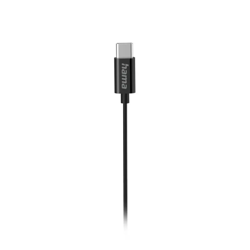 Hama Curly headset bedraad in-ear gesprekken/muziek USB Type-C zwart