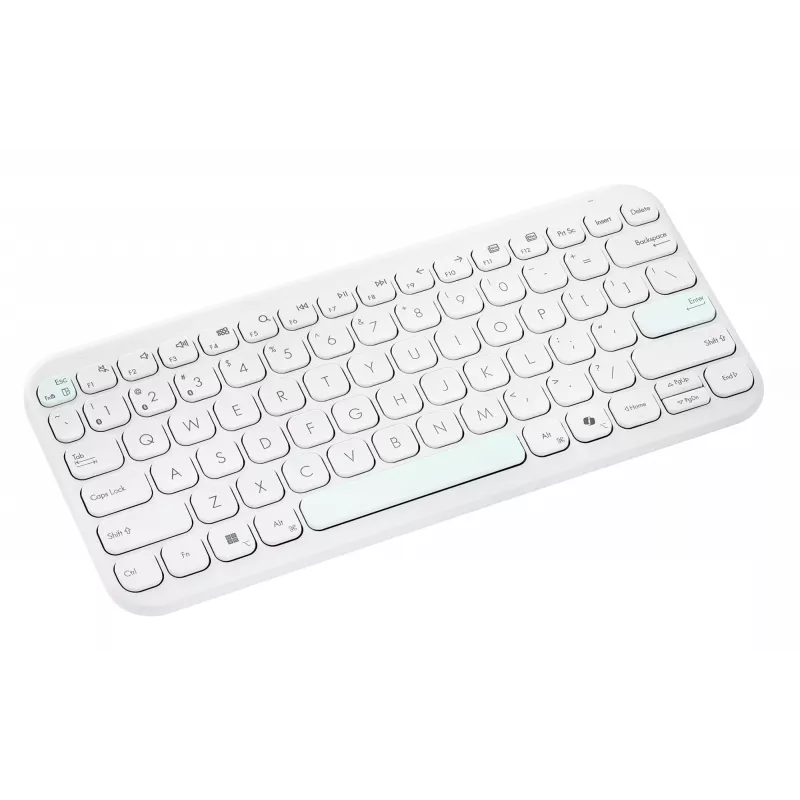 Draadloos Bluetooth-toetsenbord ASUS KW100 Marshmallow – 75%-layout, QWERTZ, schakelaars met schaarmechanisme, wit