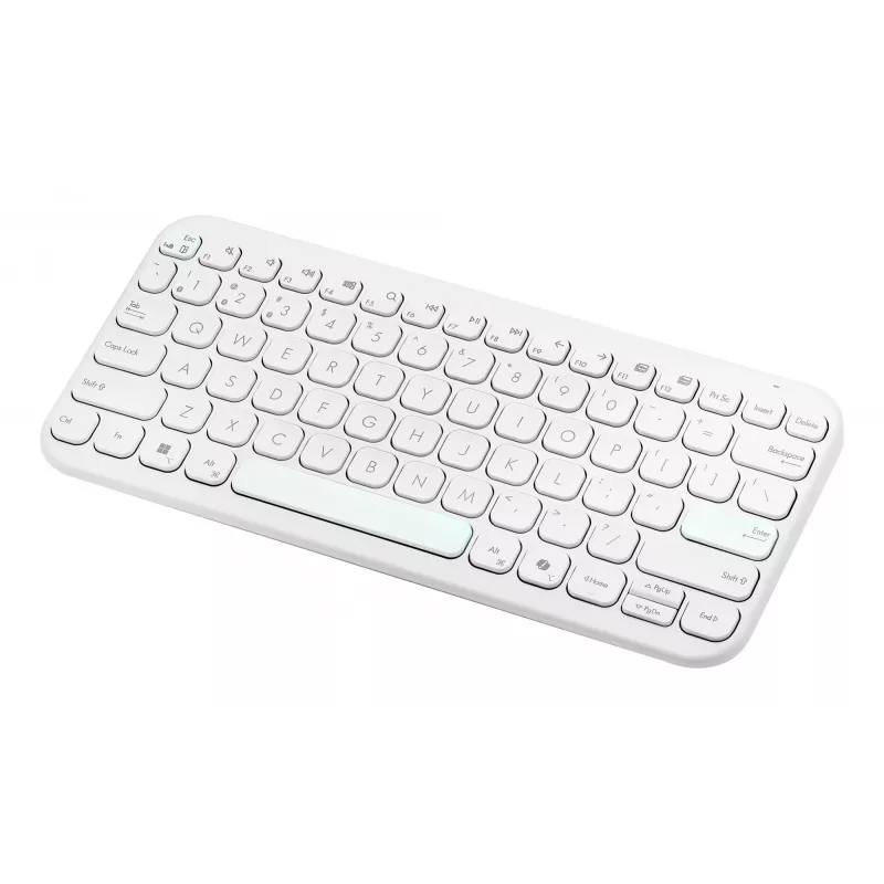 Draadloos Bluetooth-toetsenbord ASUS KW100 Marshmallow – 75%-layout, QWERTZ, schakelaars met schaarmechanisme, wit