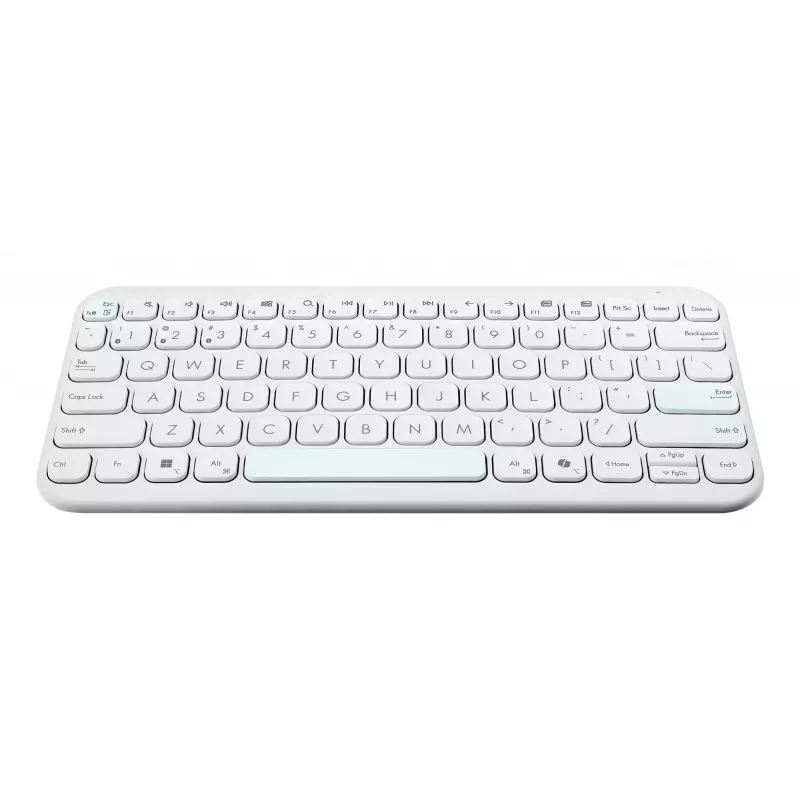Draadloos Bluetooth-toetsenbord ASUS KW100 Marshmallow – 75%-layout, QWERTZ, schakelaars met schaarmechanisme, wit