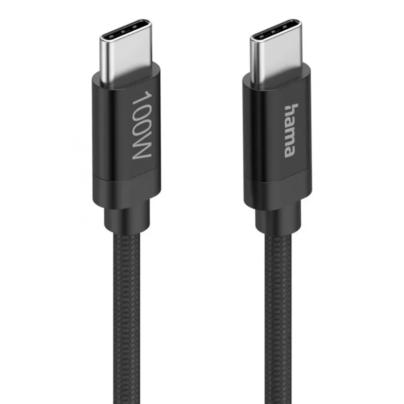 Hama Fabric USB-kabel USB 2.0 1,5 m USB C zwart