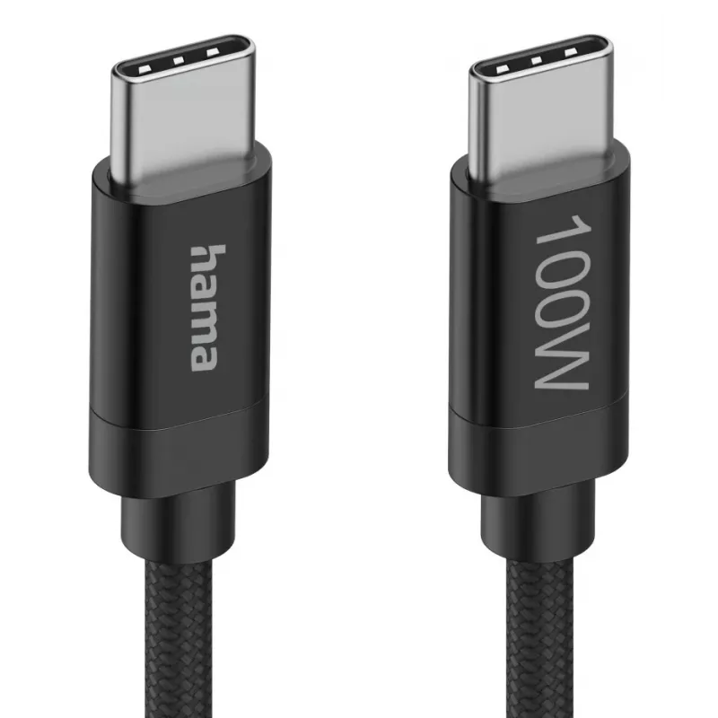 Hama Fabric USB-kabel USB 2.0 1,5 m USB C zwart