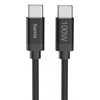 Hama Fabric USB-kabel USB 2.0 3 m USB C zwart