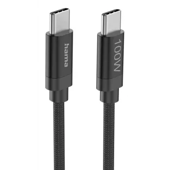 Hama Fabric USB-kabel USB 2.0 3 m USB C zwart