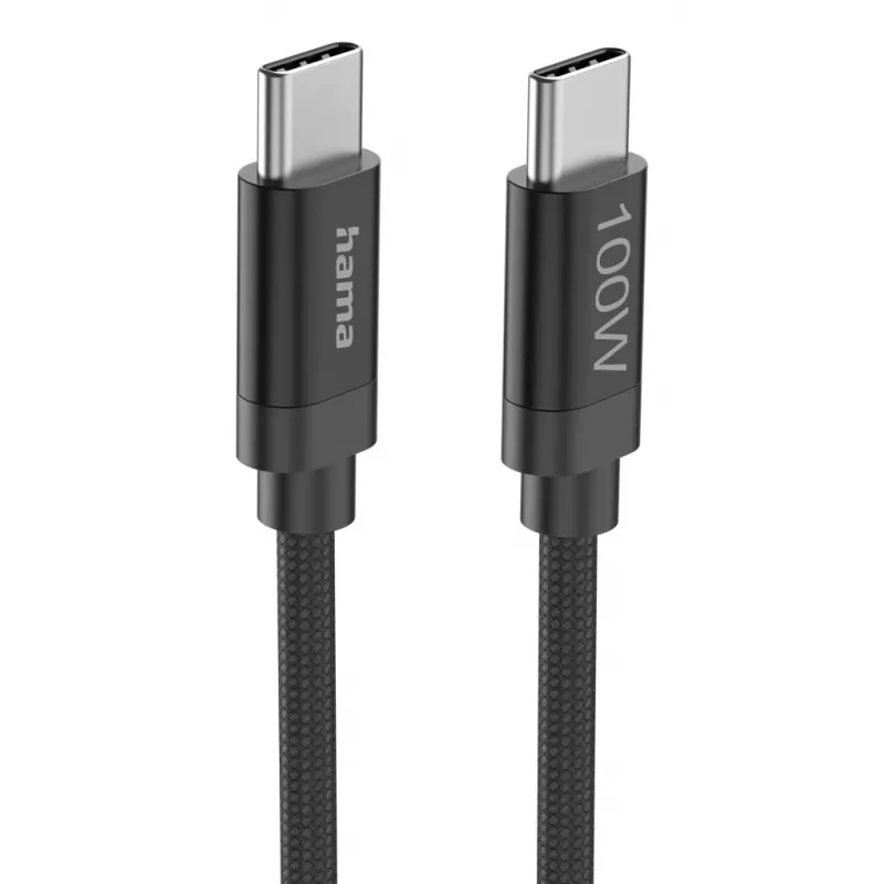 Hama Fabric USB-kabel USB 2.0 3 m USB C zwart