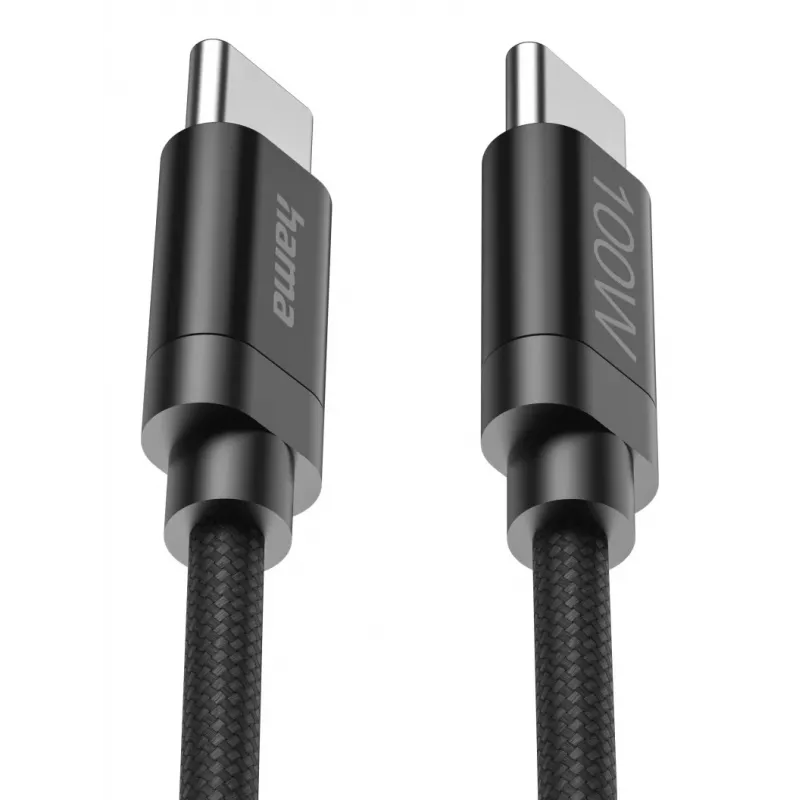 Hama Fabric USB-kabel USB 2.0 3 m USB C zwart