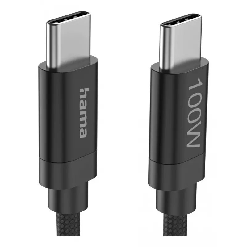 Hama Fabric USB-kabel USB 2.0 3 m USB C zwart