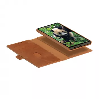 Folio-telefoonhoes dbramante1928 Lynge voor Samsung Galaxy S23 Ultra, tan, 3 vakken voor kaarten, geschikt voor 17,3 cm (6,8