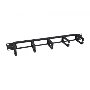 Equip 19-inch rackmontage-kabelmanagementpaneel, Zwart