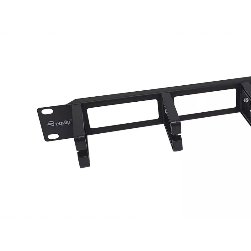 Equip 19-inch rackmontage-kabelmanagementpaneel, Zwart